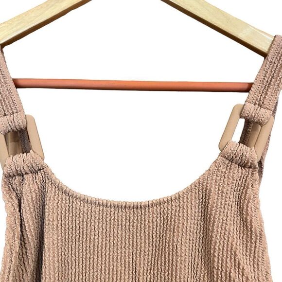 Aerie NWT tan one piece swimsuit size medium - Picture 2 of 11